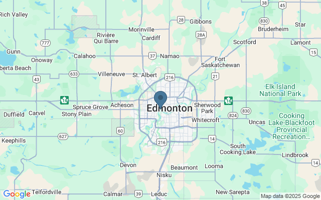 Kaart met locatie Royal Alberta Museum